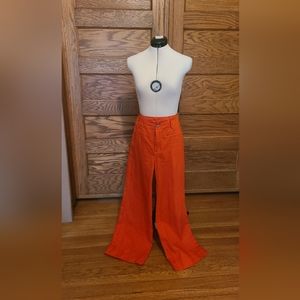 Red size small wide leg pants